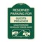 Signmission Reserved Parking for Guest Preacher Unauthorized Vehicles Towed Away Alum, 24" x 18", G-1824-23101 A-DES-G-1824-23101 - alternate 1